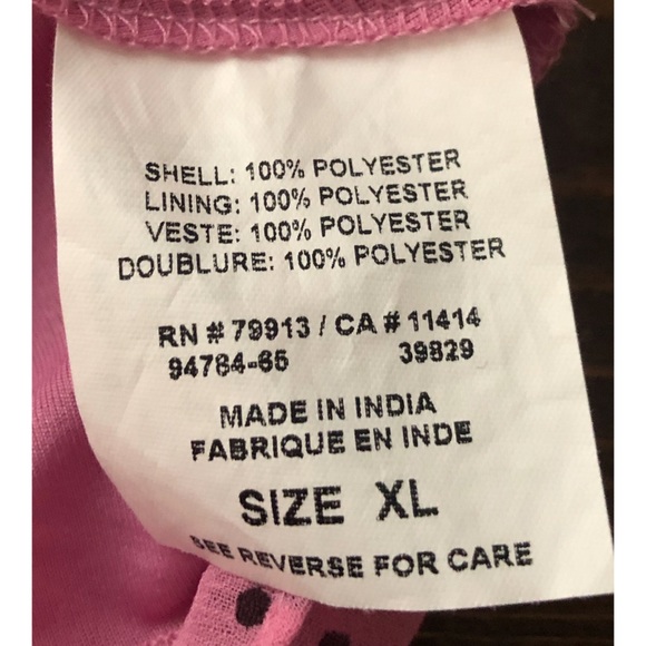 Motherhood Pink/Black Polk-A-Dot Blouse Size XL - Picture 5 of 5